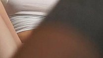 Girlfriend gets cum pushed out