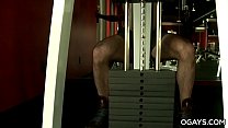 Latino stud bangs a white ass after gym