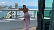 Sexy slut with perfect body and beautiful face fucks her cunt