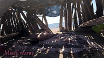 Hidden Beach Hut Pleasure – Real Public Risky Orgasm!