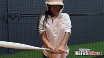 See this beautiful big tit black haired hottie gives wet blowjob and fuck huge cock