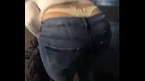 AZN Girl Tight Jeans Thong Slip