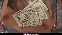 Tight teen fucks a man in front of the camera for cash 1
