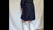 妄装 セーラー服chu-bo-にセクシーランジェリーとアナルピカピカプラグを仕込む