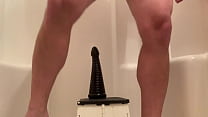 Twisted dick cockring chastity riding wide plug