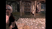Medieval fantasy of a redhead & brunette adventuring to find a great gift for a widowed woman