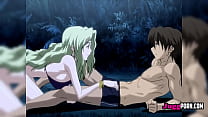 Summer work gets better when a blonde MILF sucks his cock - UNCENSORED HENTAI