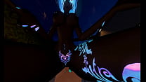 Femboy being ridden by demon mistress