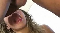 Wild Big Titty Afro Slut Gagging BBC