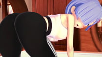La linda Rem (Rezero) quiere una gran polla luego del deporte