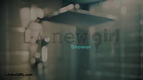 Cute blonde enjoys a sensual bath