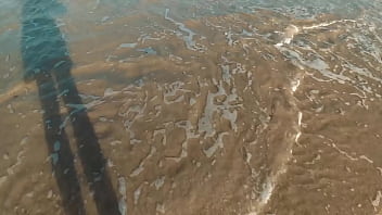 Brazilian couple has sex on public beach big ass