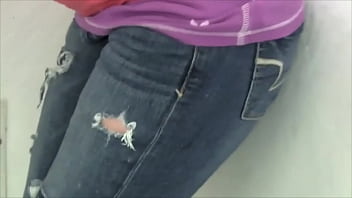 Jean farts in restroom