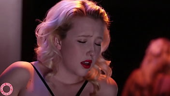 Busty samantha rone in body stocking fishnets plays with herself