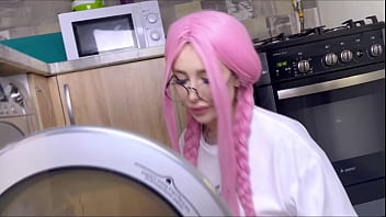 Hard fucked step sister who got stuck in the washing machine Hard fucked step sister who got stuck in the washing machine