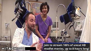 Patient gets hitachi orgasm from nurse jackie banes