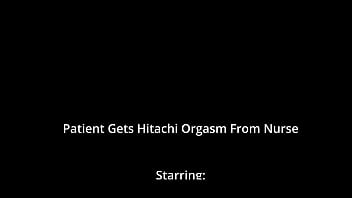 Patient gets hitachi orgasm from nurse jackie banes