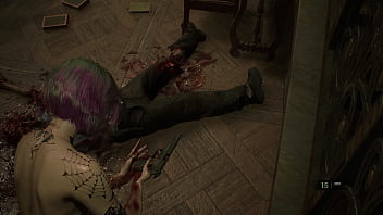 4k re2 remake modded gameplay judy alvarez naked mod of person from cyberpunk