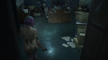 4k re2 remake modded gameplay judy alvarez naked mod of person from cyberpunk