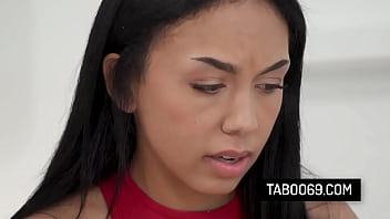 Stud fucks his girlfriend's stepmom while she watch them