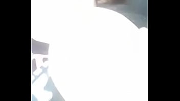 Horny bitch sucking her tittie