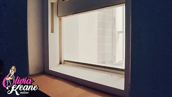 You watch your neighbour in the shower