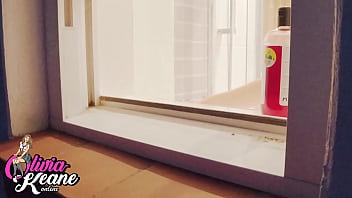 You watch your neighbour in the shower