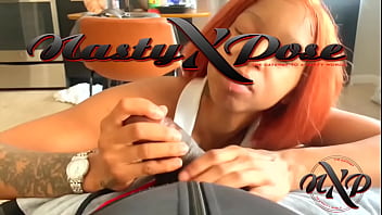 Sexy ebony sucking his soul