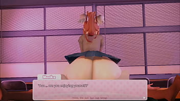 Monika doki doki literature club with big ass riding top