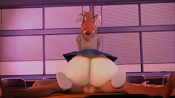Monika doki doki literature club with big ass riding top