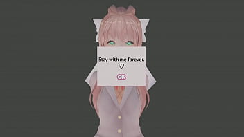 Monika doki doki literature club with big ass riding top