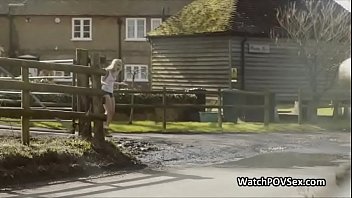 Sweet pussy fucking in trunk on closeup