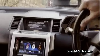 Sweet pussy fucking in trunk on closeup