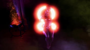 Gorgeous toned demon thanks you with an lewd striptease for the summoning Gorgeous toned demon thanks you with an lewd striptease for the summoning