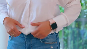 The porn actress shows off her dresses for a walk