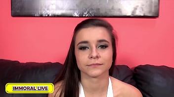 Kharlie's slobbering deepthroat debut on mark's massive cock