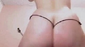 Topless aunty teasing her body