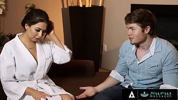 Awkward moment with sex during massage with stepcousin