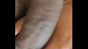 Black cock stroking