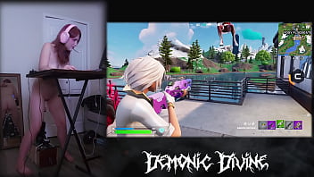 Gamer gooner girl plays fortnite with fuck machine part 1