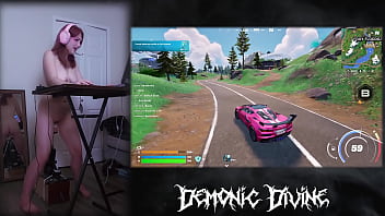 Gamer gooner girl plays fortnite with fuck machine part 1