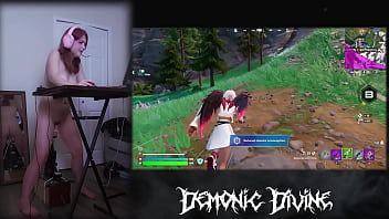 Gamer gooner girl plays fortnite with fuck machine part 1