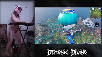 Gamer gooner girl plays fortnite with fuck machine part 1