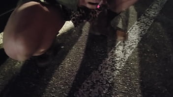 Pissing outside super hot young