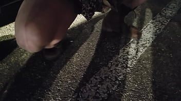 Pissing outside super hot young