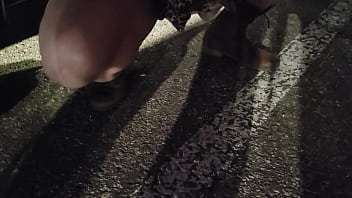 Pissing outside super hot young