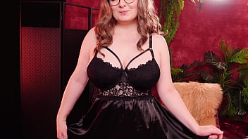 Lingerie as fetish hot milf with curvy body try on haul arya grander