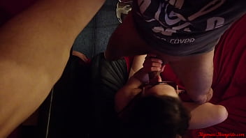 Best rimming from horny brunette