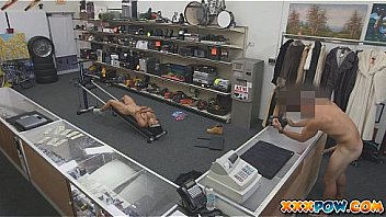 Latina fucked and jizzed over her face in pawn shop