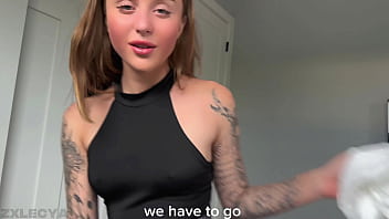 Morning sex with a cute stepsister before school